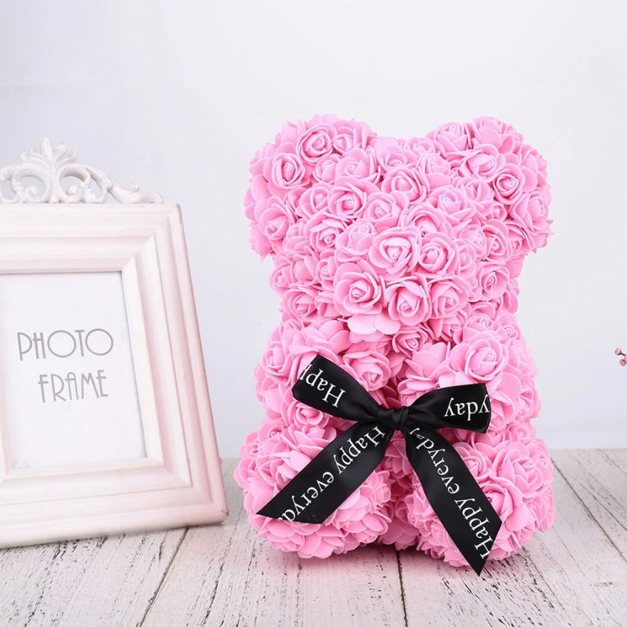 Eternal Love Rose Flower Valentine's Teddy Bear Gift 10"