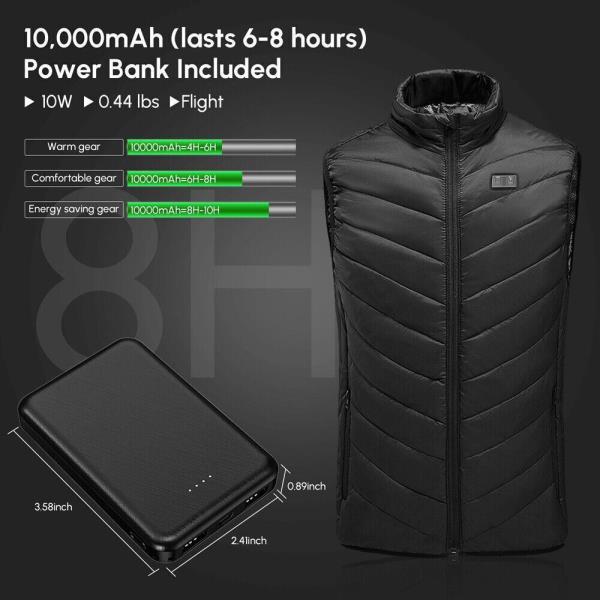 Charging Heated Vest + Power Bank