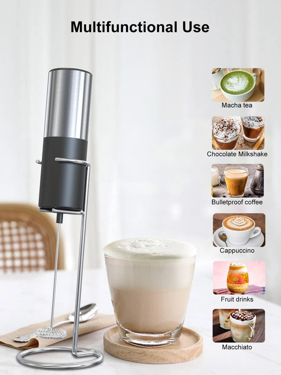 1pc Electric Milk Frother & 1pc Rack