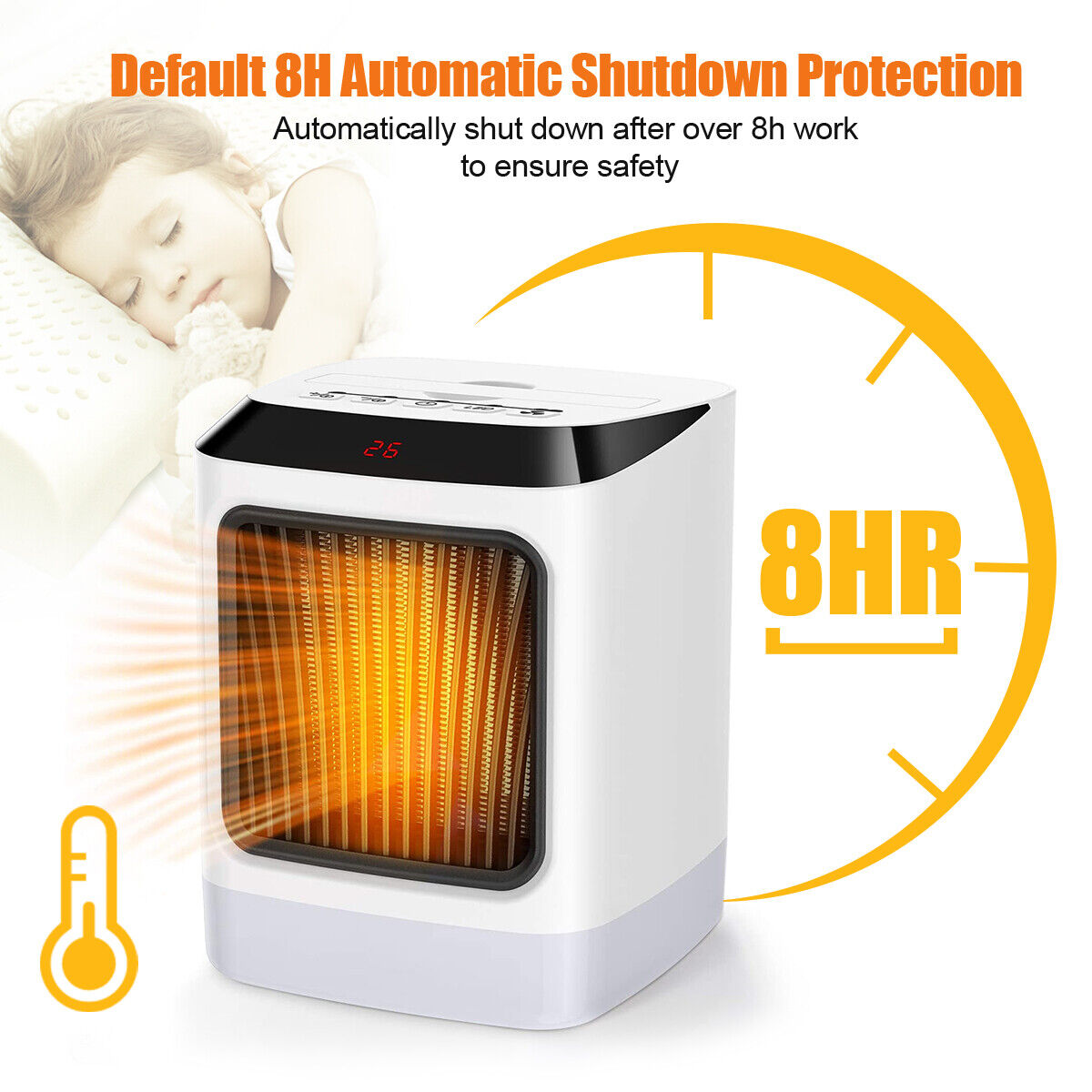 800W Electric Space Fast Heater Fan Portable Home Office Timer Thermostat+Remote