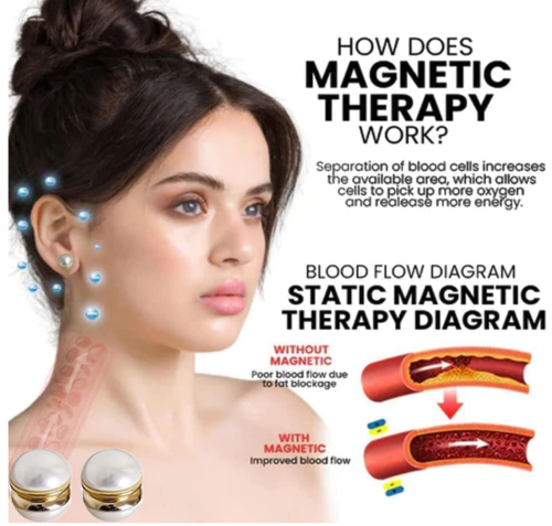 Elegance Lymphvity MagneTherapy White Onyx Earrings