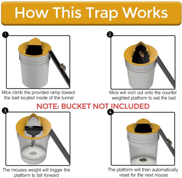 Premium Bucket Lid Mouse Trap